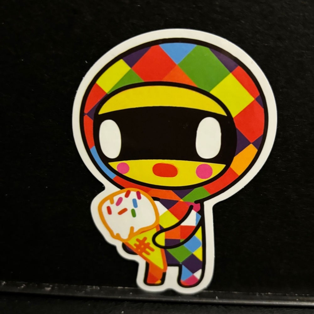 FUTURE MAN WITH ICE CREAM STICKER